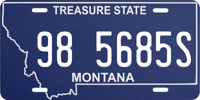 MT license plate 985685S