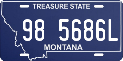 MT license plate 985686L