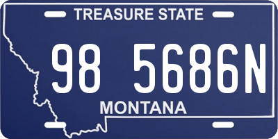 MT license plate 985686N