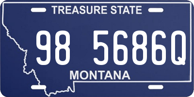 MT license plate 985686Q