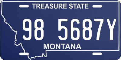 MT license plate 985687Y