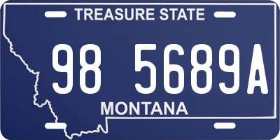 MT license plate 985689A