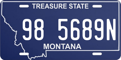 MT license plate 985689N