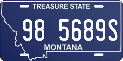 MT license plate 985689S