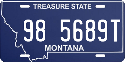 MT license plate 985689T