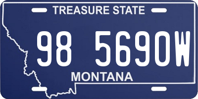 MT license plate 985690W