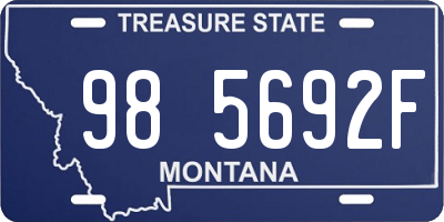 MT license plate 985692F