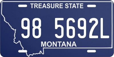 MT license plate 985692L