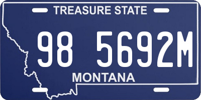 MT license plate 985692M