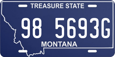 MT license plate 985693G