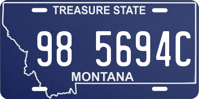 MT license plate 985694C