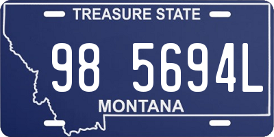 MT license plate 985694L