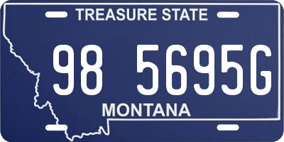 MT license plate 985695G