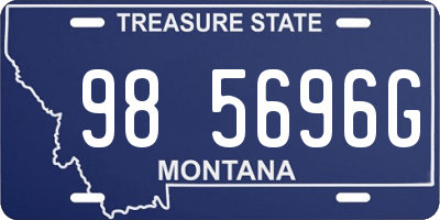 MT license plate 985696G