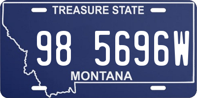 MT license plate 985696W