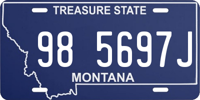 MT license plate 985697J