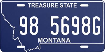 MT license plate 985698G