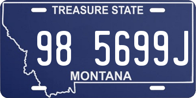MT license plate 985699J