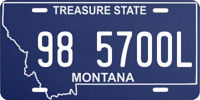 MT license plate 985700L