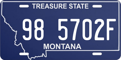 MT license plate 985702F