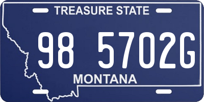 MT license plate 985702G