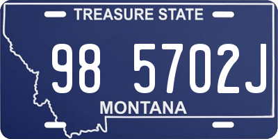 MT license plate 985702J