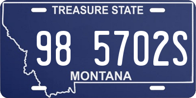 MT license plate 985702S