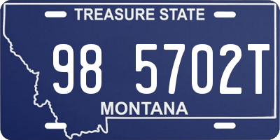 MT license plate 985702T