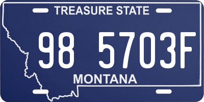 MT license plate 985703F
