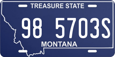 MT license plate 985703S