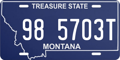 MT license plate 985703T