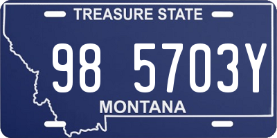 MT license plate 985703Y