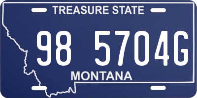 MT license plate 985704G