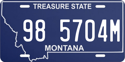 MT license plate 985704M