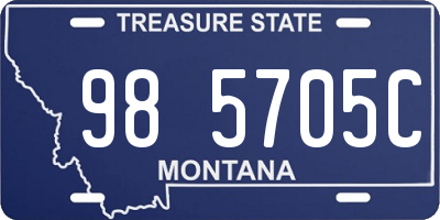 MT license plate 985705C