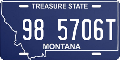 MT license plate 985706T