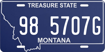 MT license plate 985707G