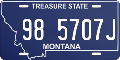 MT license plate 985707J