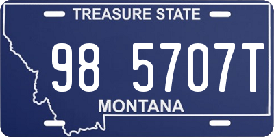 MT license plate 985707T