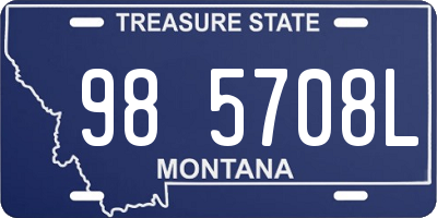 MT license plate 985708L