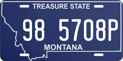 MT license plate 985708P