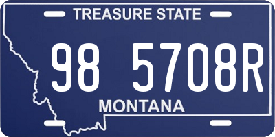 MT license plate 985708R