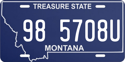 MT license plate 985708U