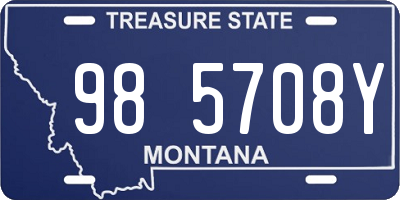 MT license plate 985708Y