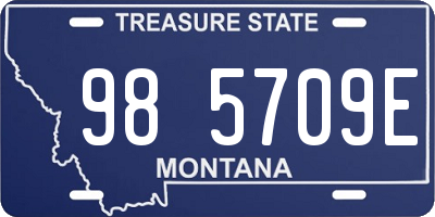 MT license plate 985709E