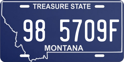 MT license plate 985709F