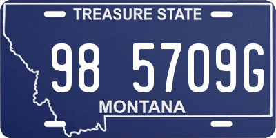 MT license plate 985709G