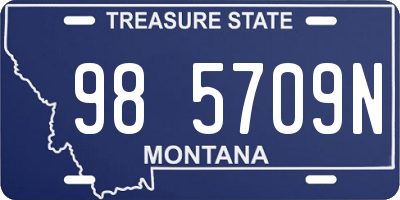 MT license plate 985709N