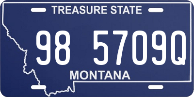 MT license plate 985709Q