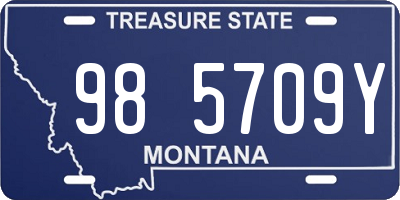 MT license plate 985709Y